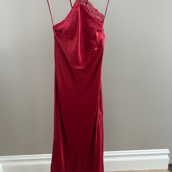 Reformation Silk Aara Lace Halter Slip Dress Sundried Tomato Size Small BNWT - Picture 8 of 11